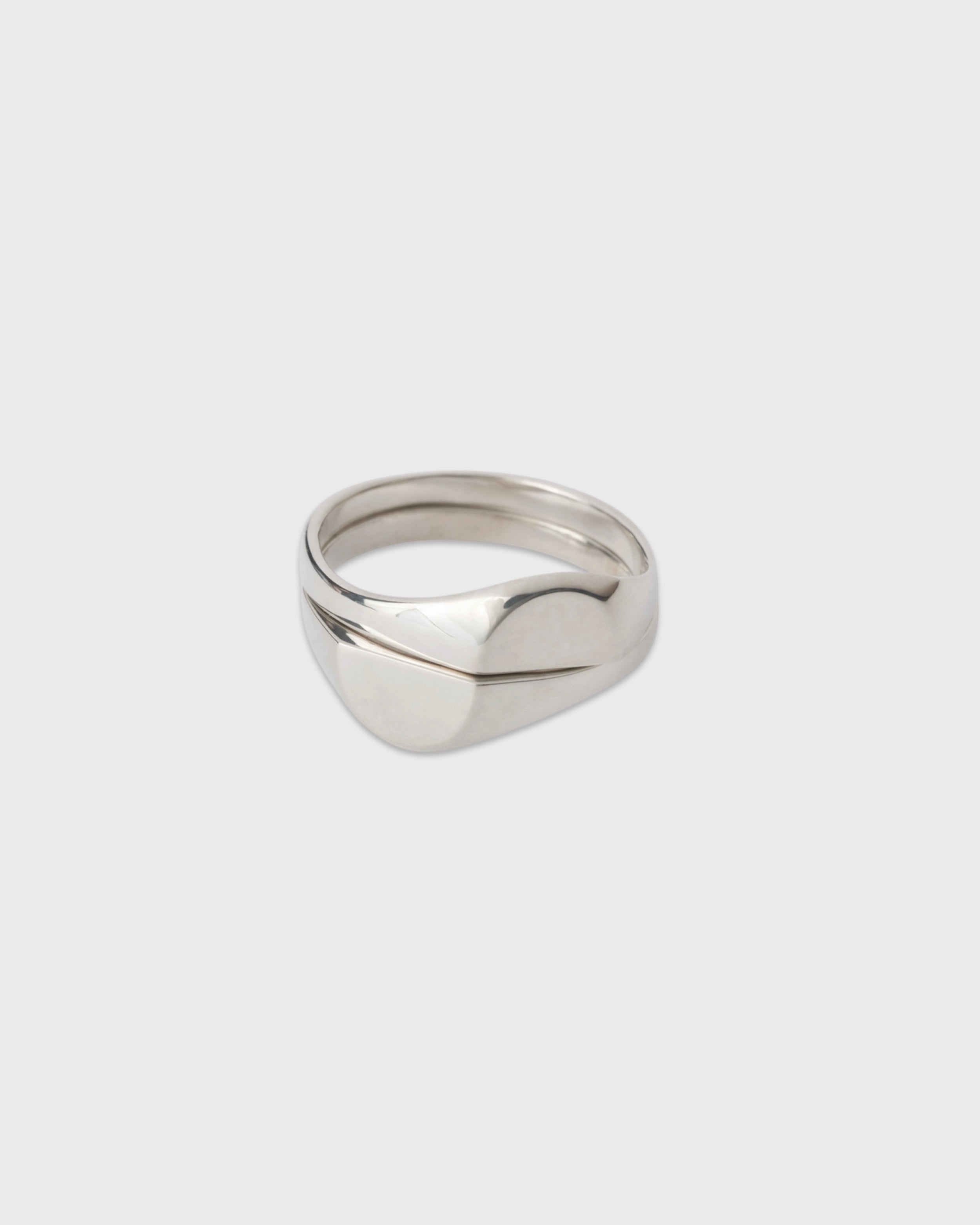Garden of eden 23AW-015 Signet Break Ring Small, Sterling Silver ...