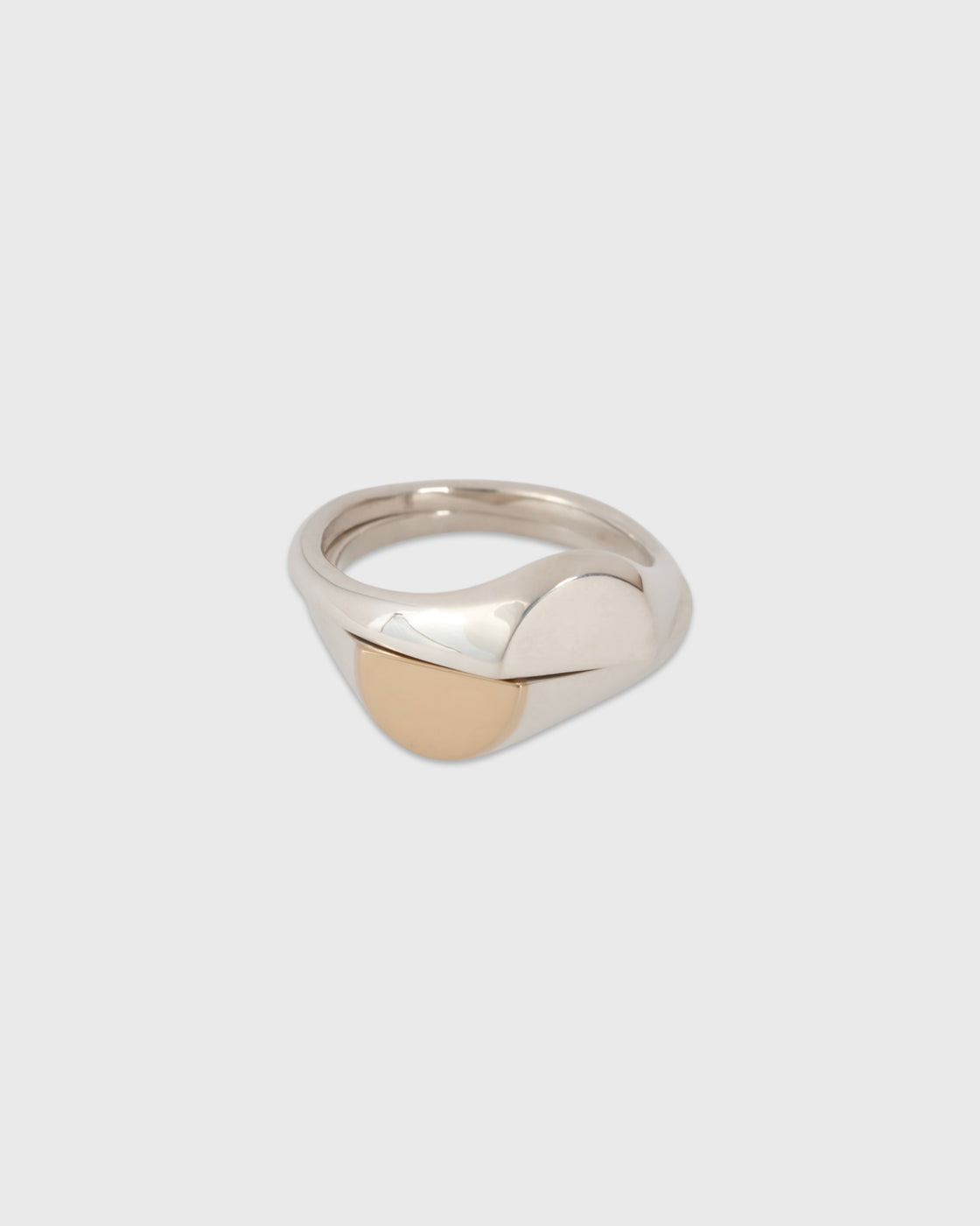 Garden of eden 23AW-016 Signet Break Ring Medium, Silver & 9KGold