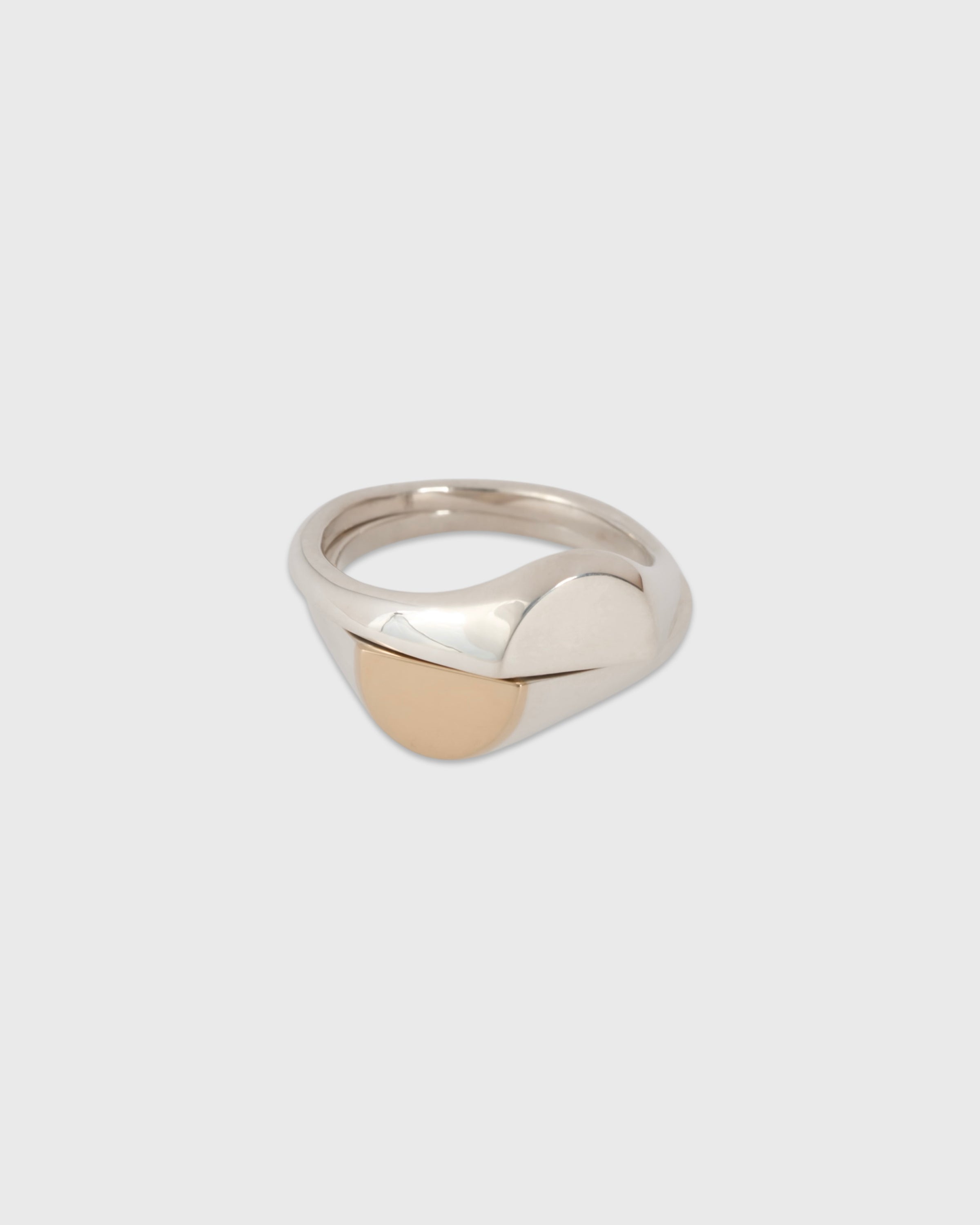 Garden of eden 23AW-016 Signet Break Ring Medium, Silver & 9KGold