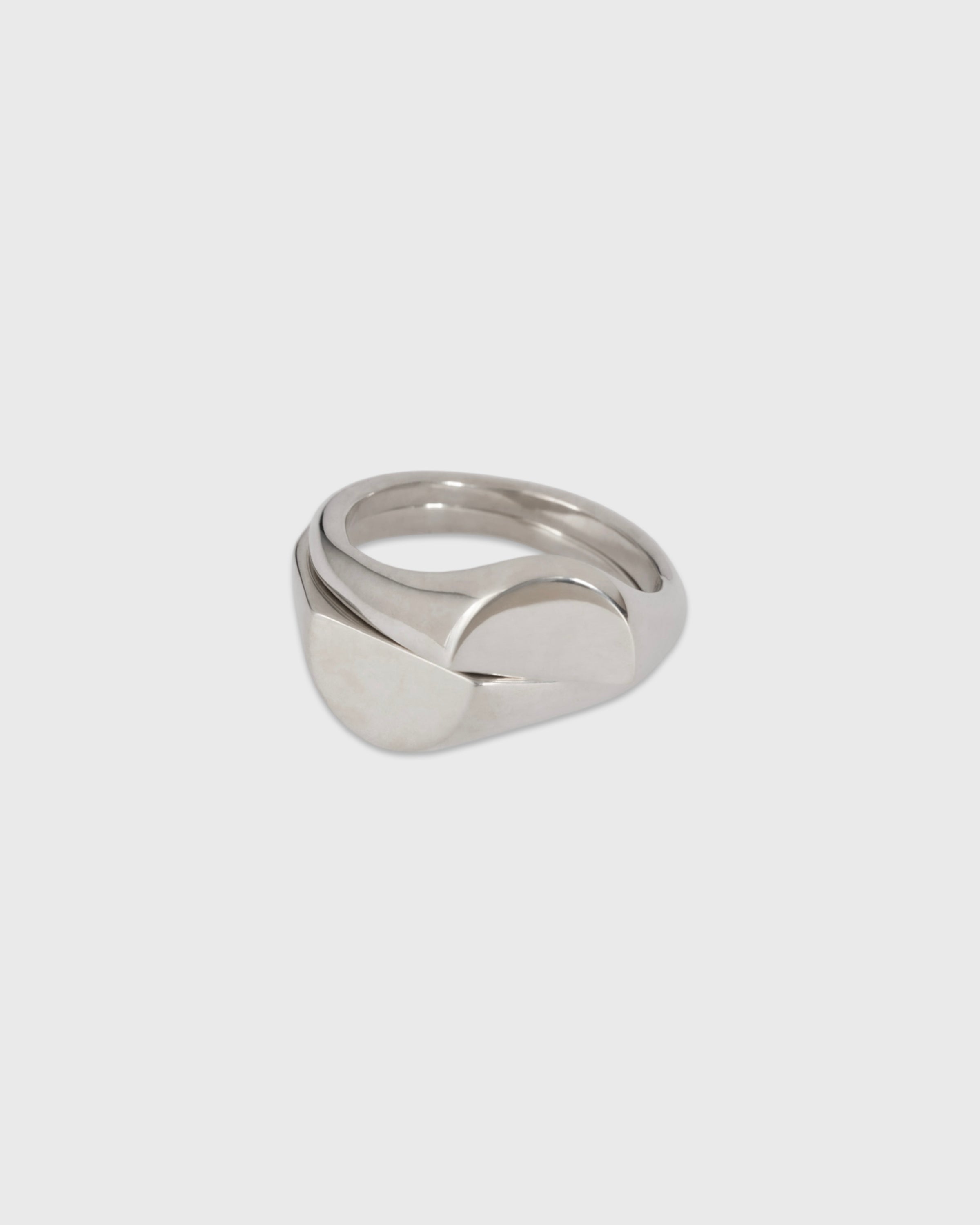 Garden of eden 23AW-017 Signet Break Ring Medium, Sterling Silver