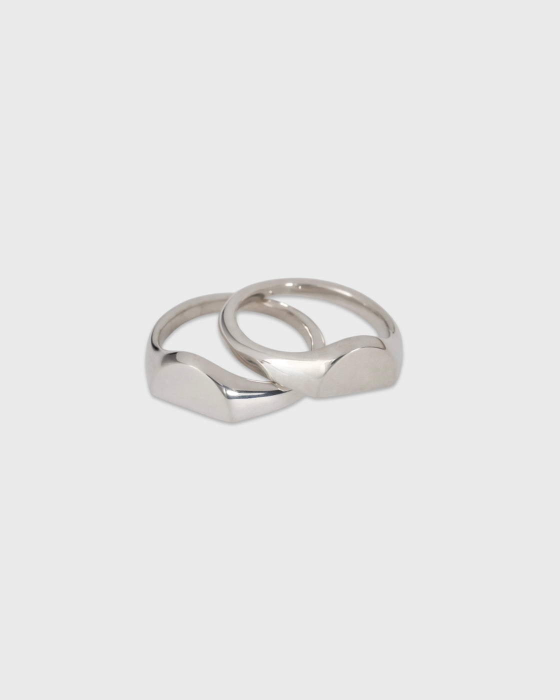 Garden of eden 23AW-017 Signet Break Ring Medium, Sterling Silver