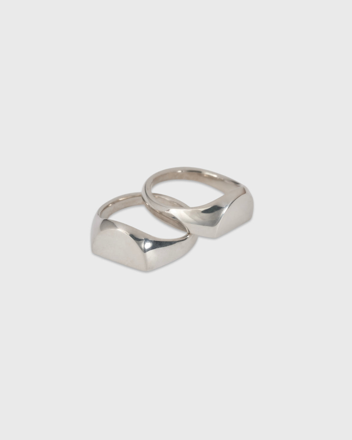 Garden of eden 23AW-019 Signet break  Ring Large, Sterling Silver