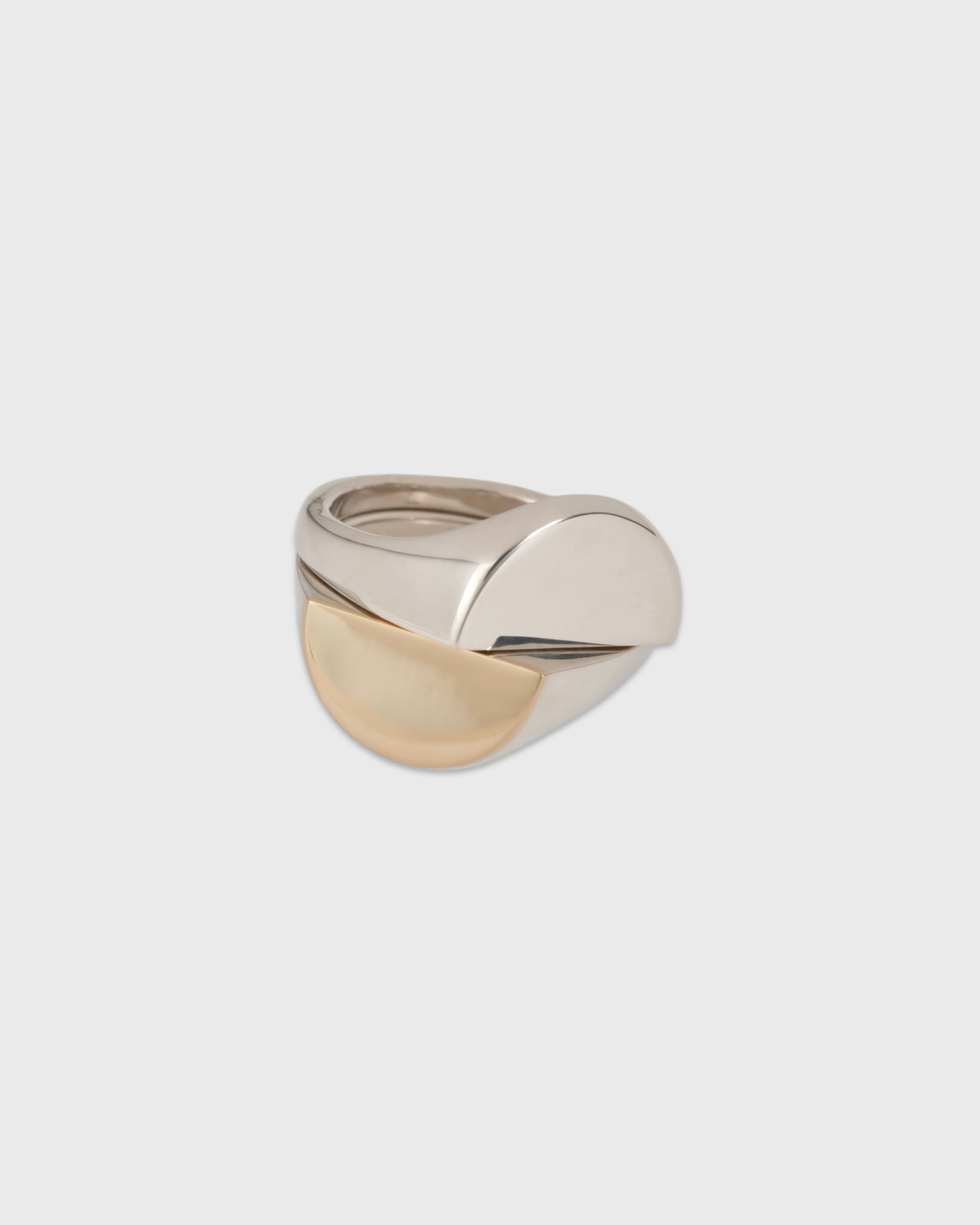 Garden of eden 23AW-020 Signet break Ring XLarge, Silver & 9KGold