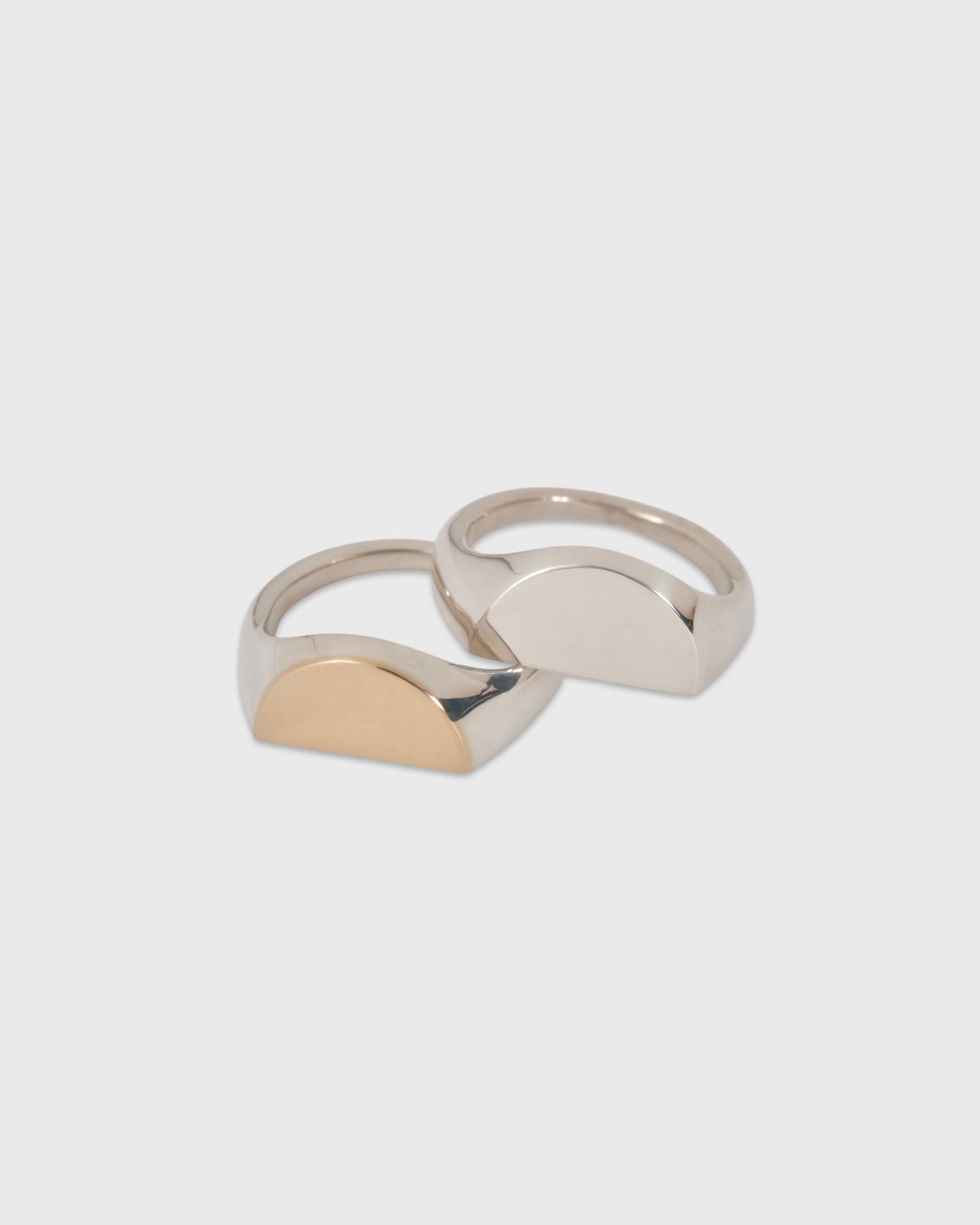 Garden of eden 23AW-020 Signet break Ring XLarge, Silver & 9KGold