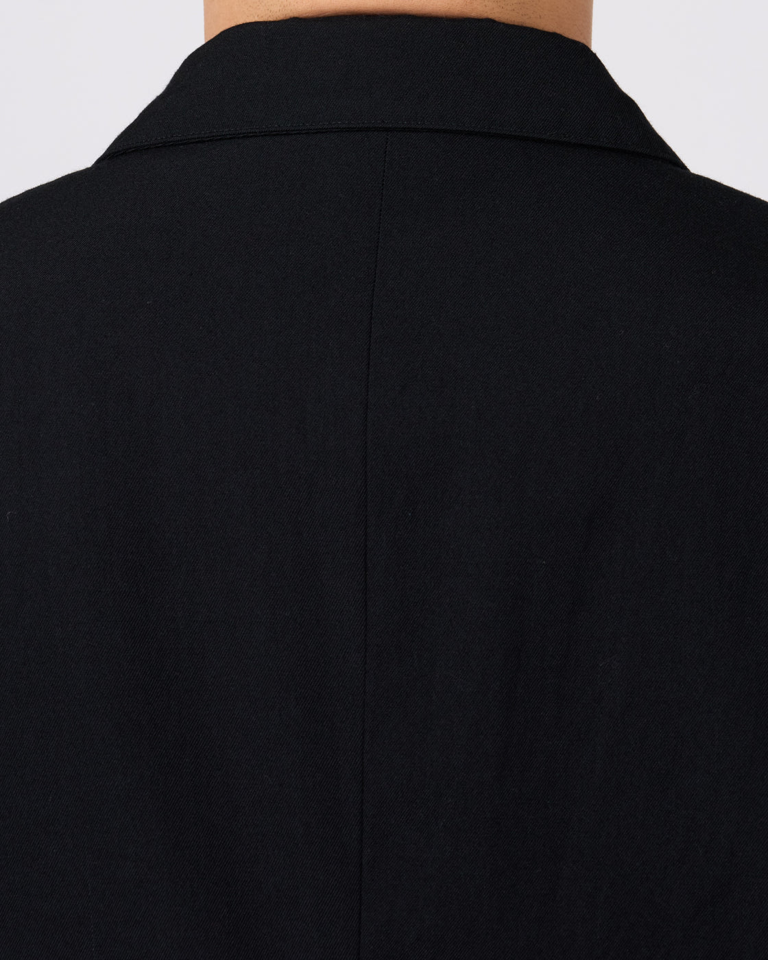 TOHNAI Wool Silk Gabardine 3-Button Jacket, Black