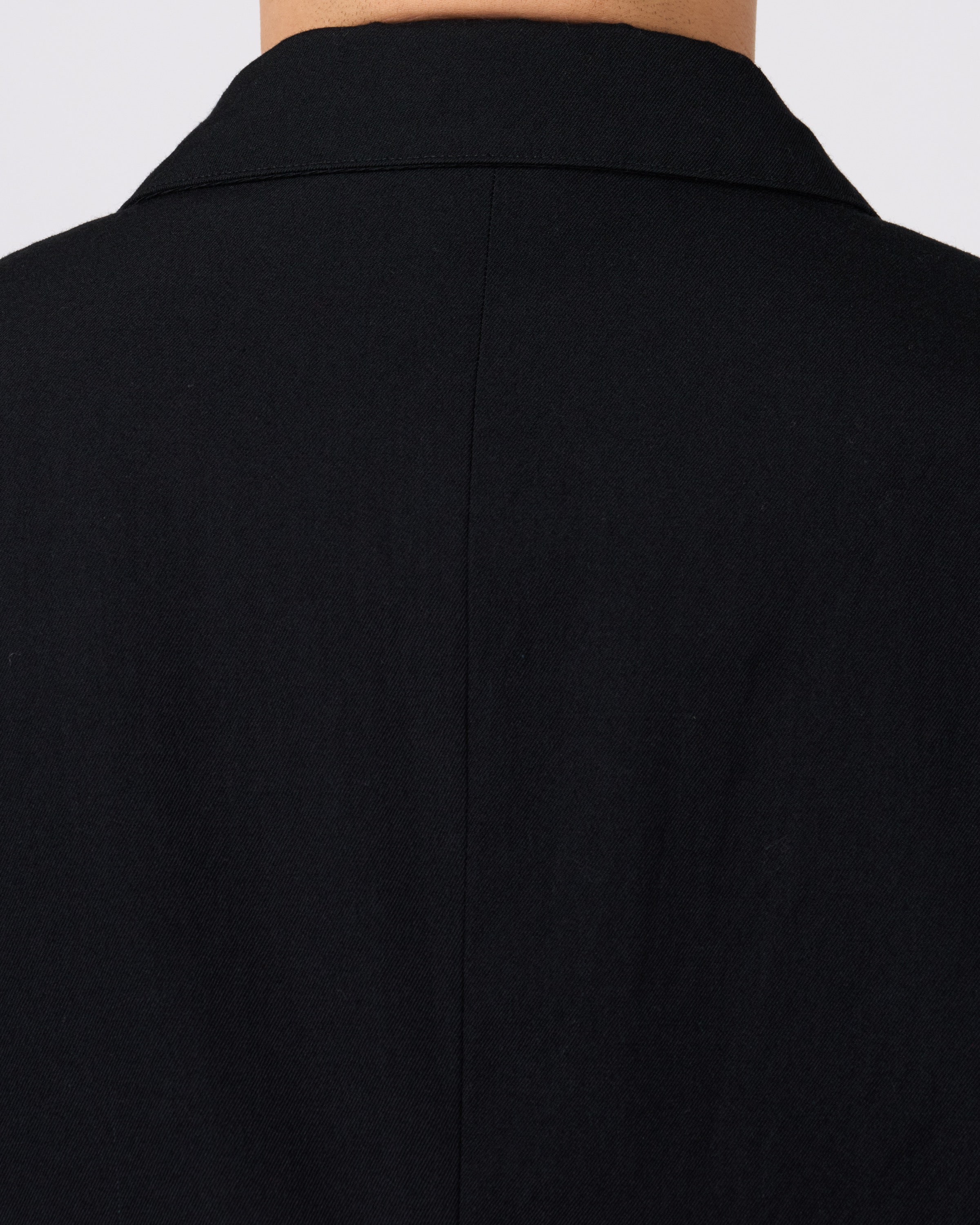 TOHNAI Wool Silk Gabardine 3-Button Jacket, Black