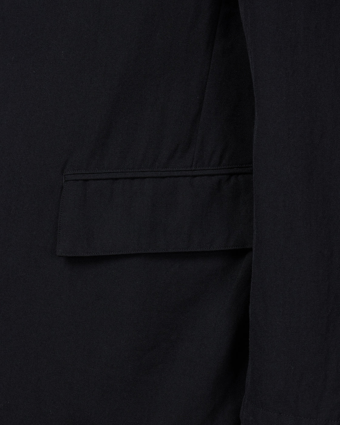 TOHNAI Wool Silk Gabardine 3-Button Jacket, Black
