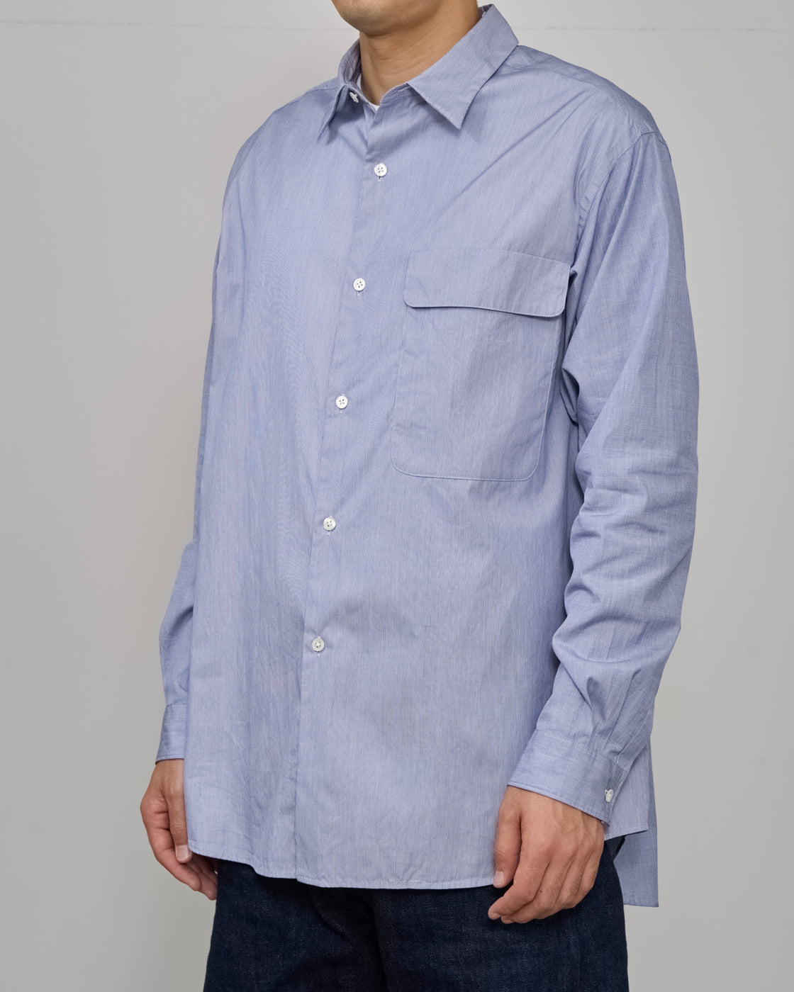 TOHNAI Regular Collar Shirt, Blue