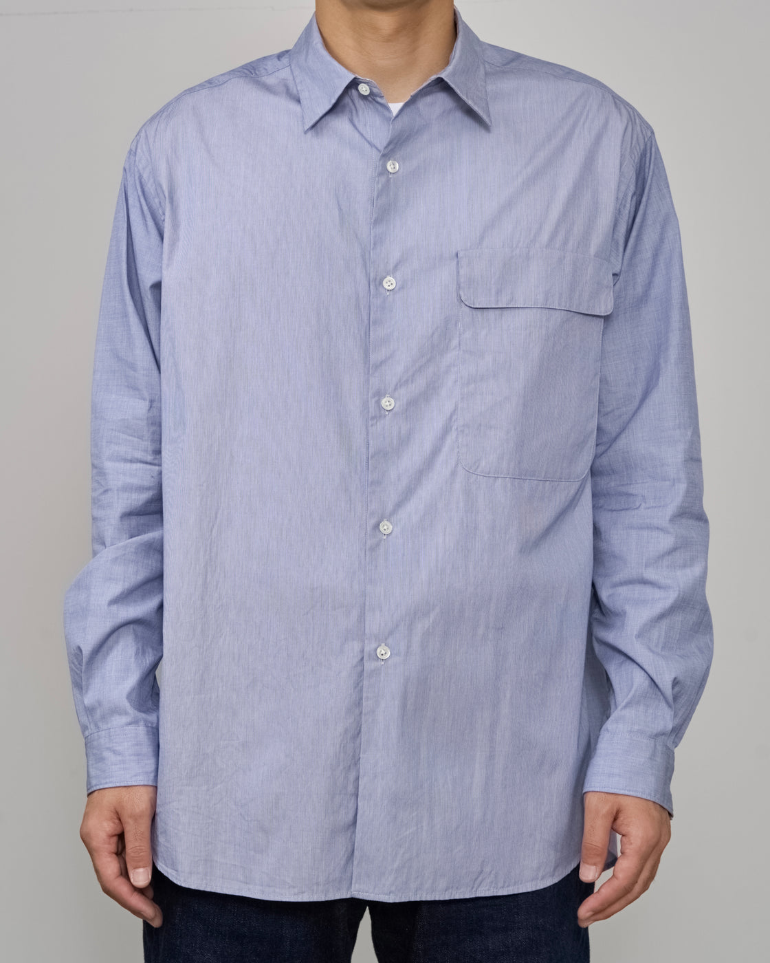 TOHNAI Regular Collar Shirt, Blue