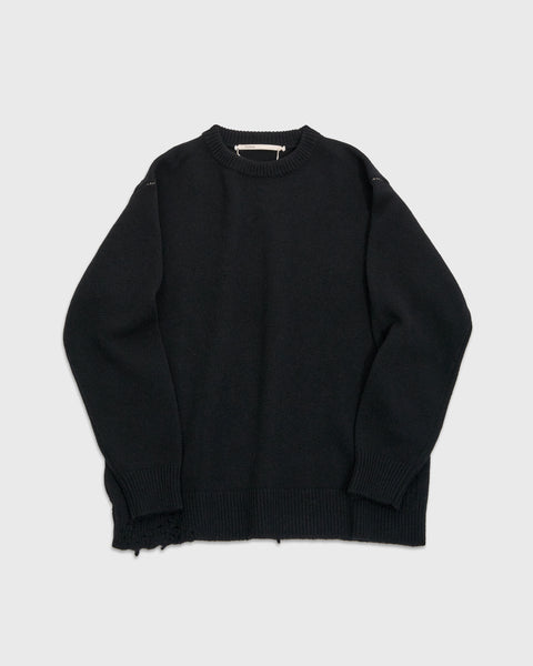 ミースロエ　クルーネック　ニット　ブラック メゾンマルジェラ】クルーネックニット – GQ SHOP