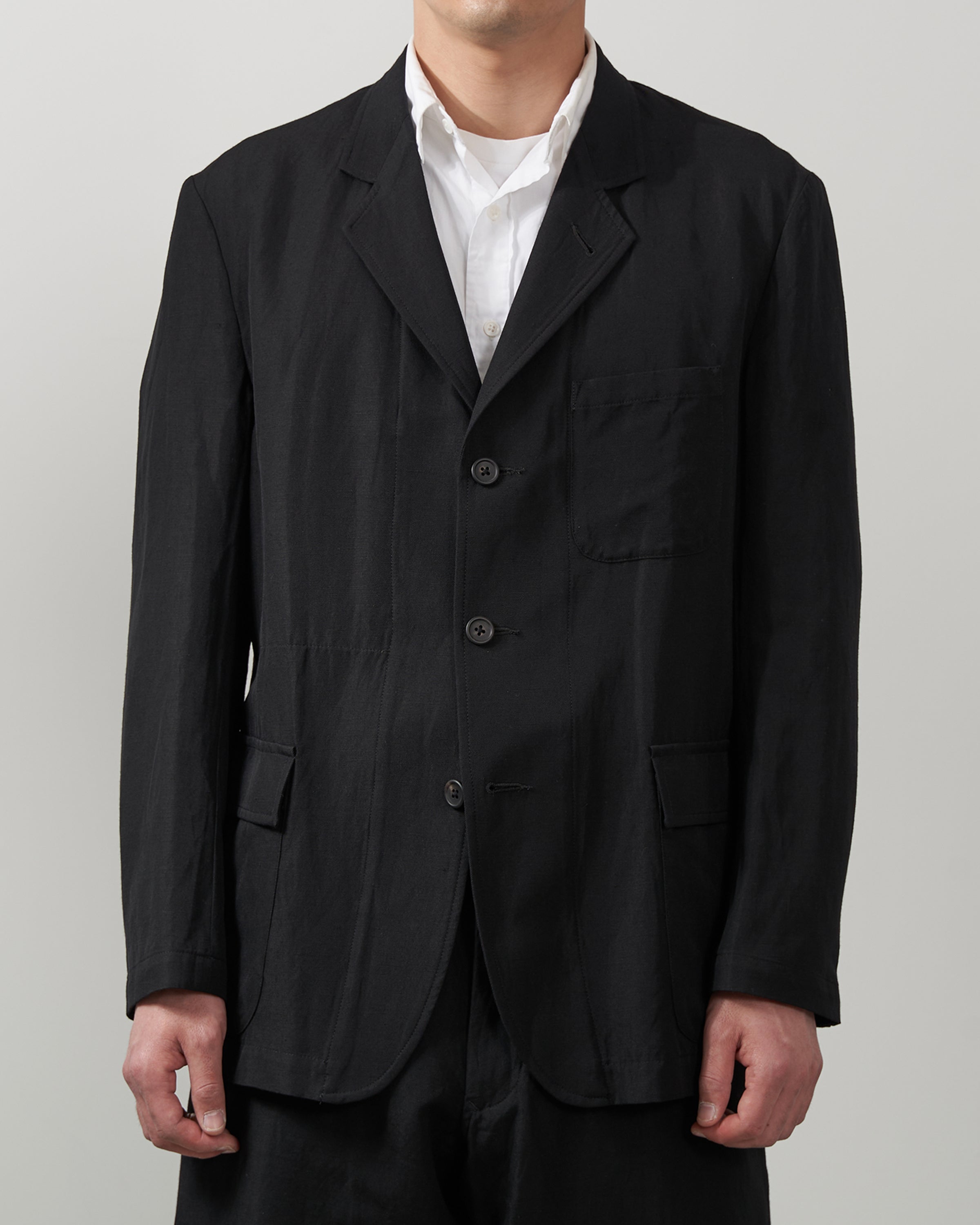 T&S Wool/Linen Jacket, Black