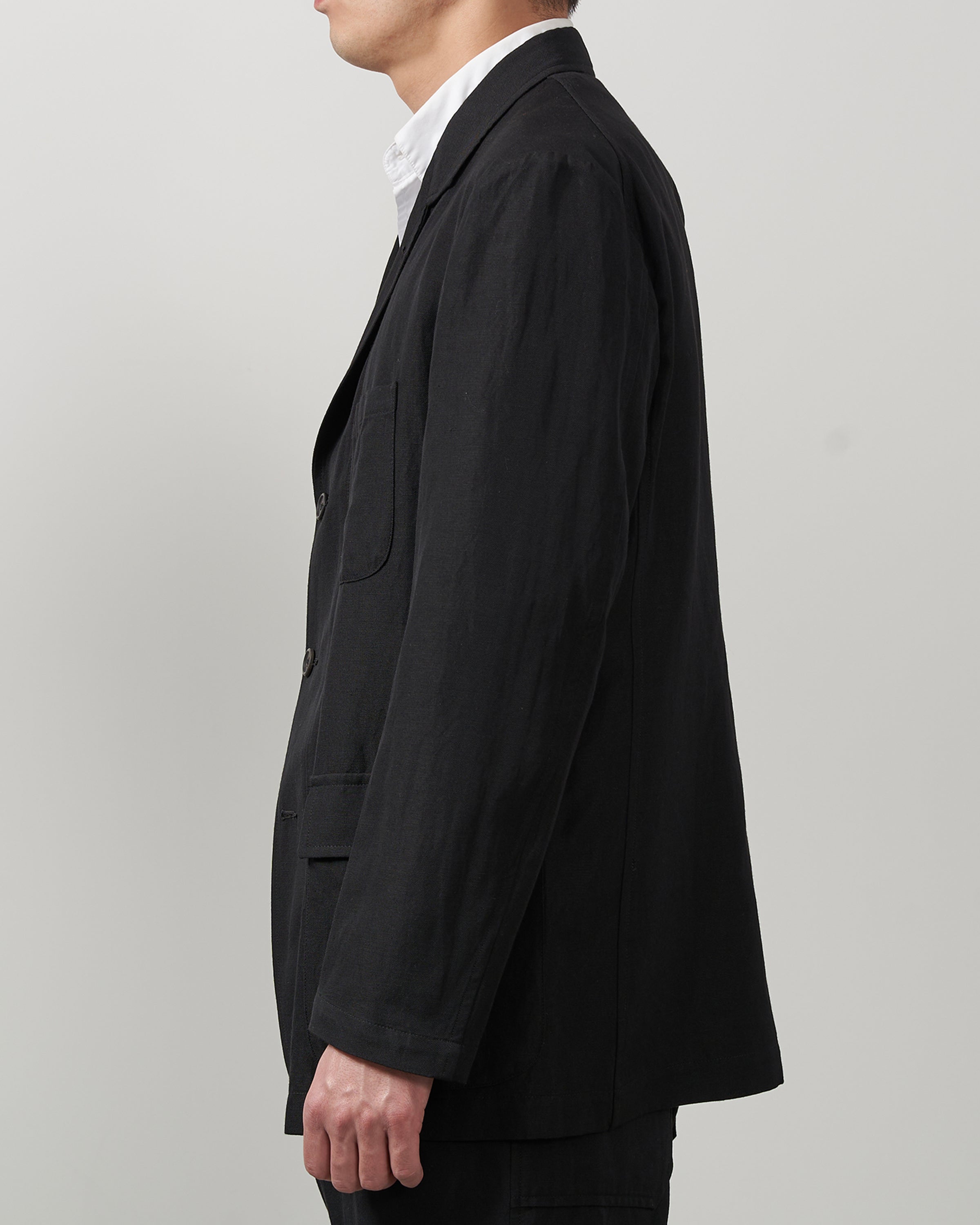 T&S Wool/Linen Jacket, Black