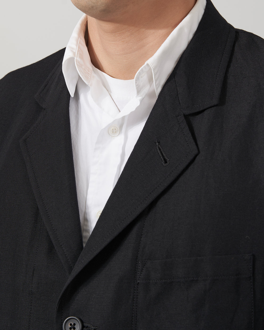 T&S Wool/Linen Jacket, Black