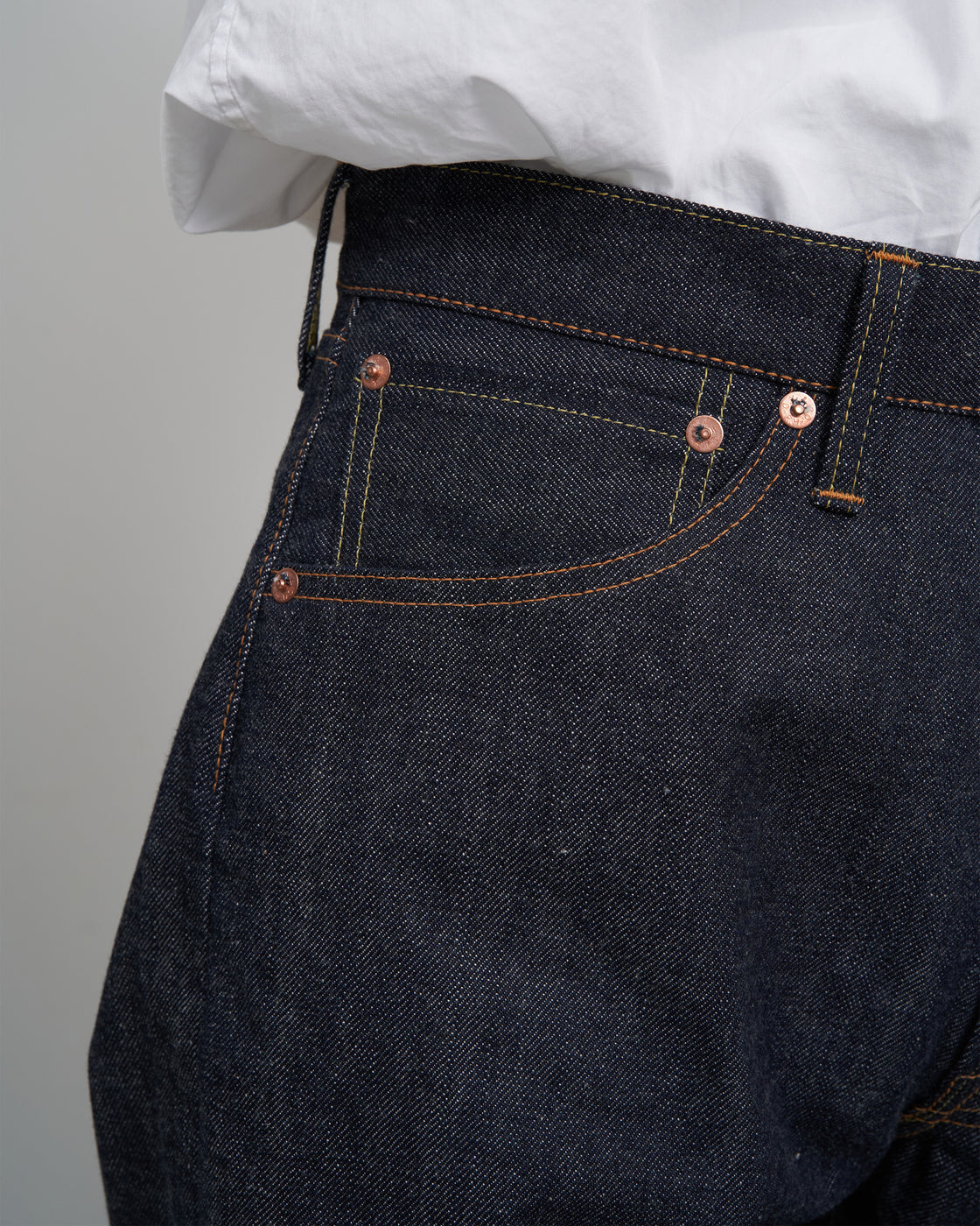 holk OOE YOFUKUTEN Denim Pants, Indigo Blue