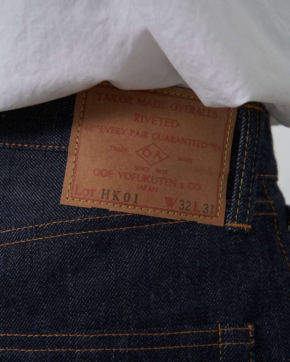 holk OOE YOFUKUTEN Denim Pants, Indigo Blue