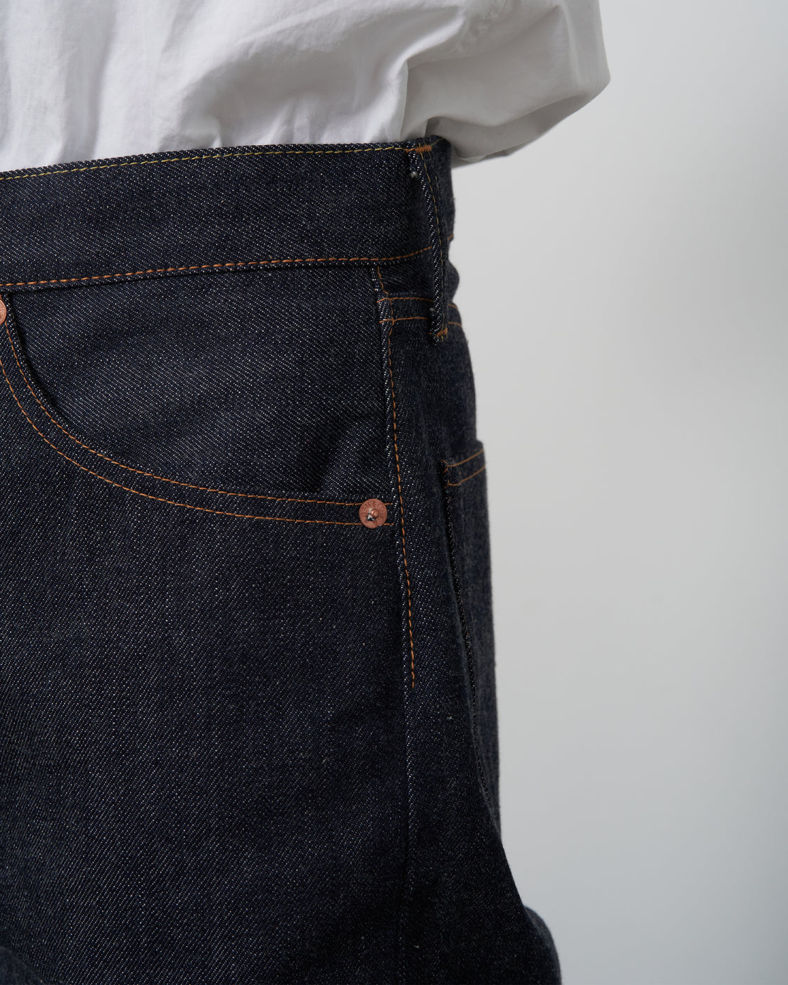 holk OOE YOFUKUTEN Denim Pants, Indigo Blue