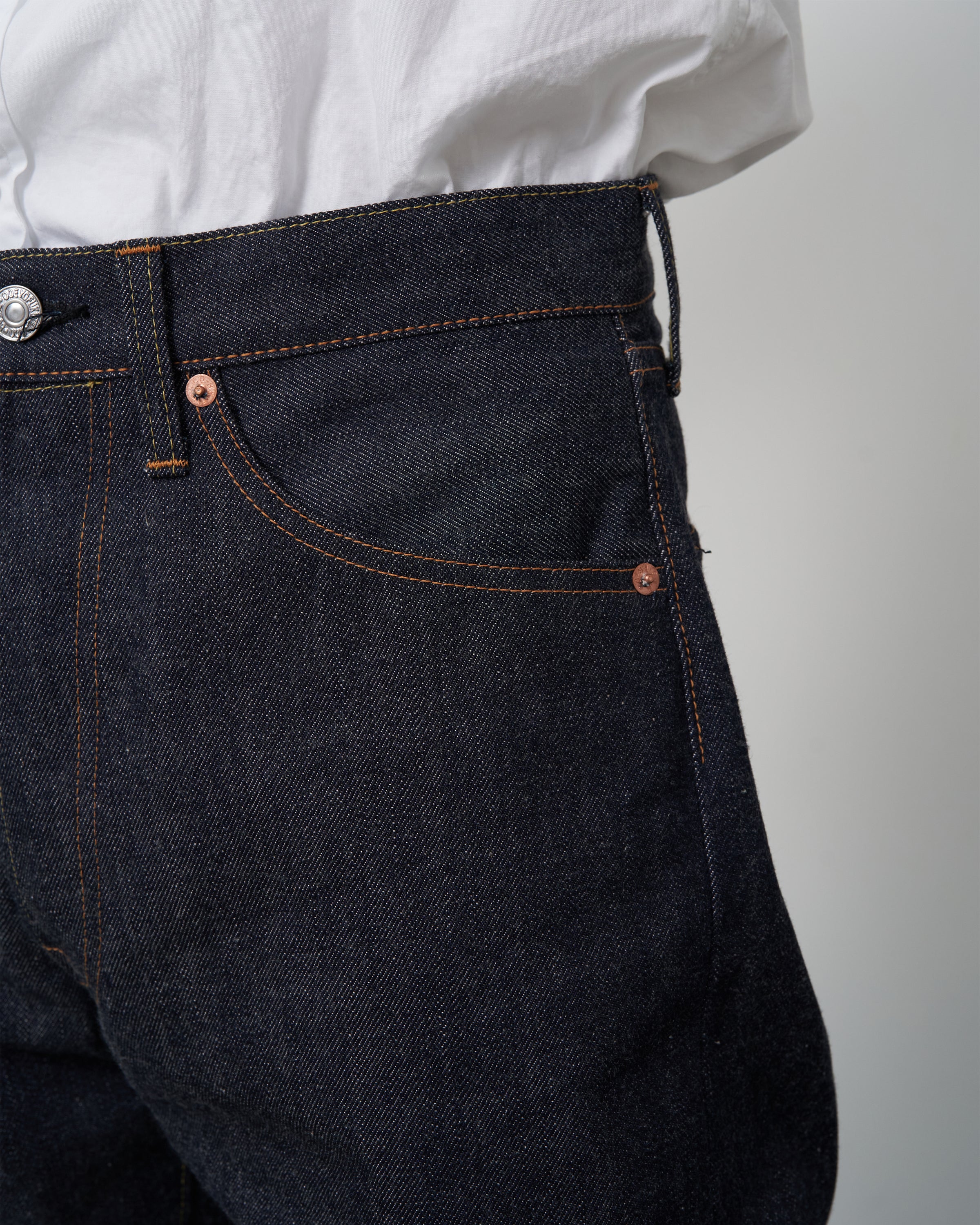 holk OOE YOFUKUTEN Denim Pants, Indigo Blue