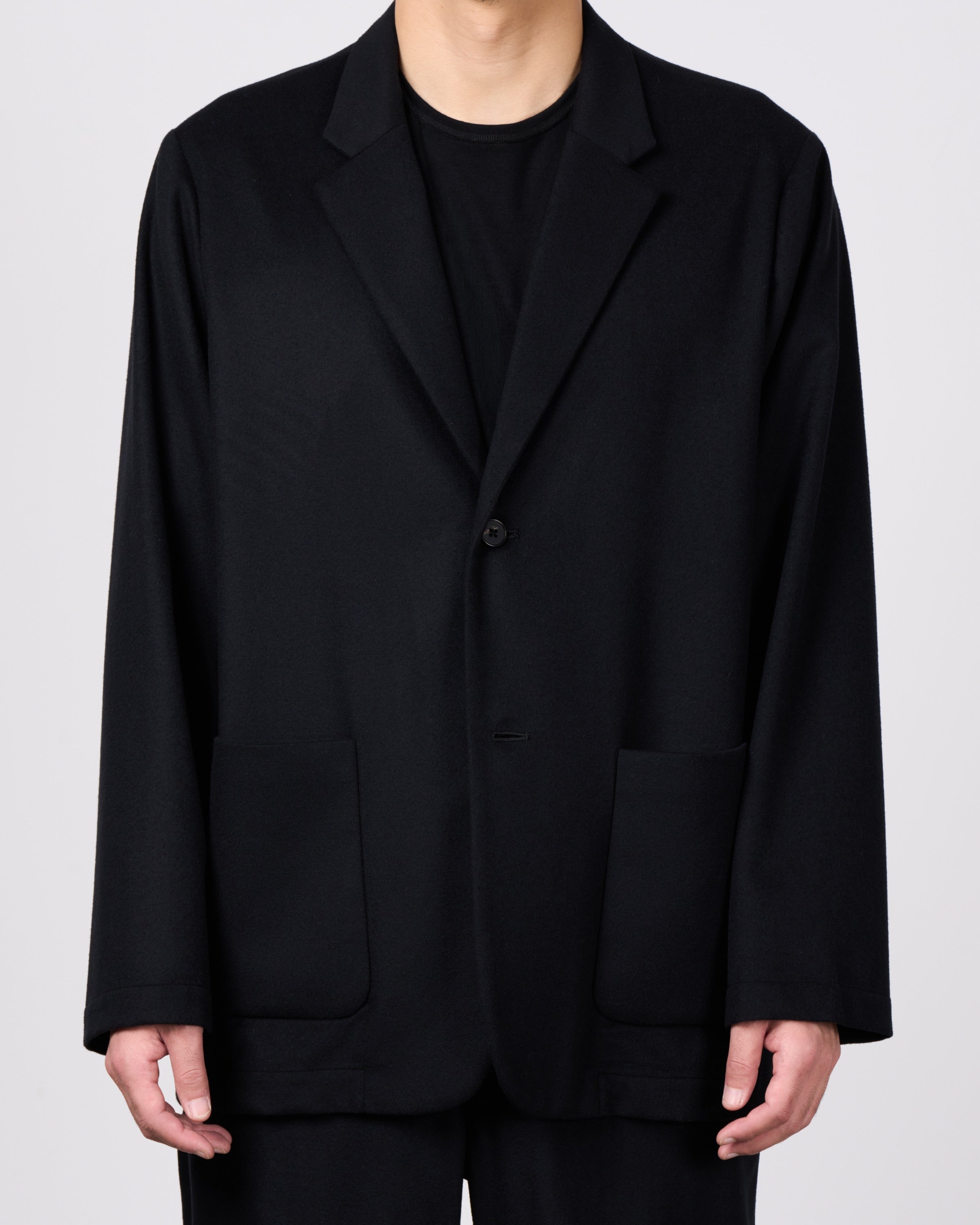 holk Kang 2B Jacket(Lamb Short Beaver), Black