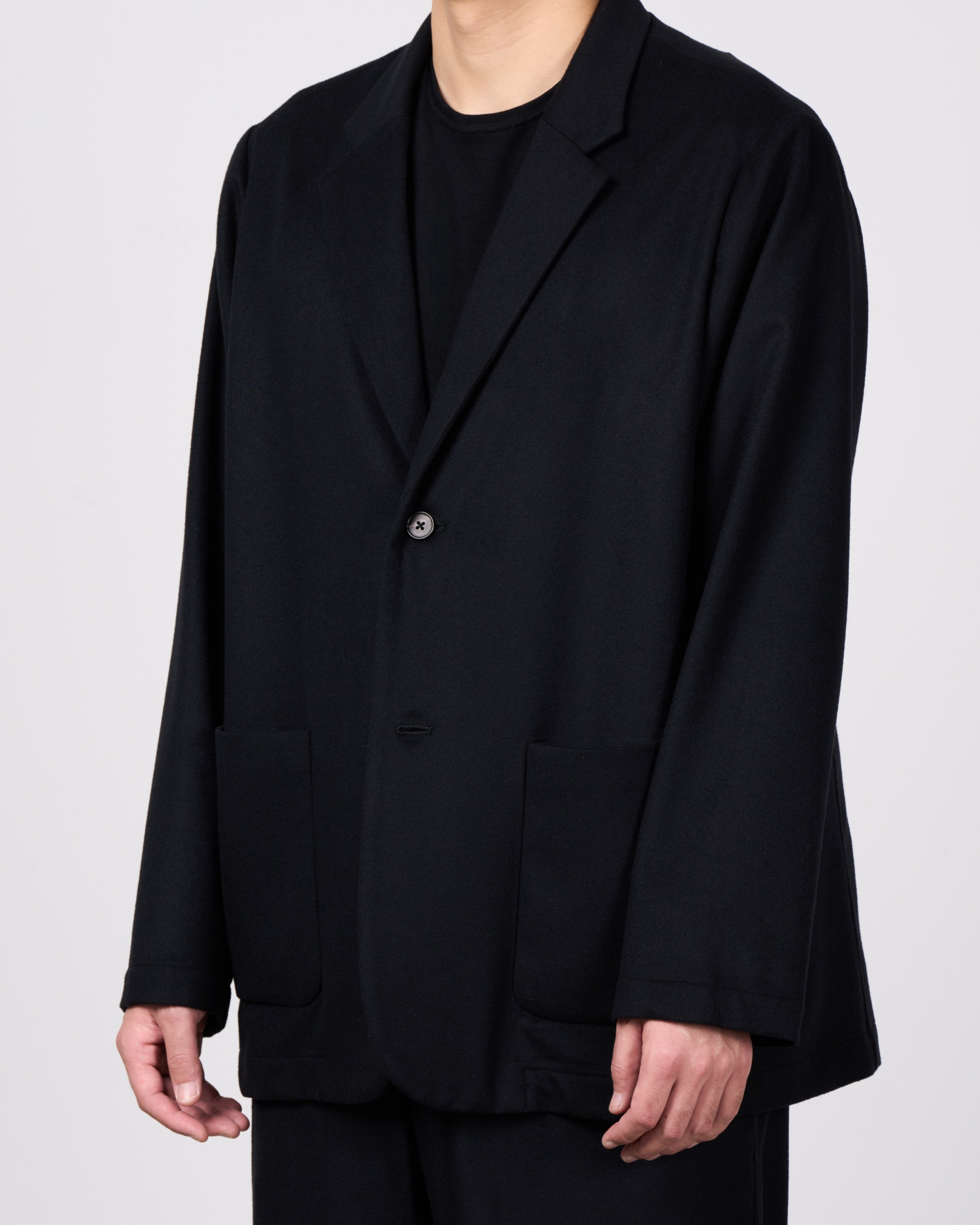 holk Kang 2B Jacket(Lamb Short Beaver), Black