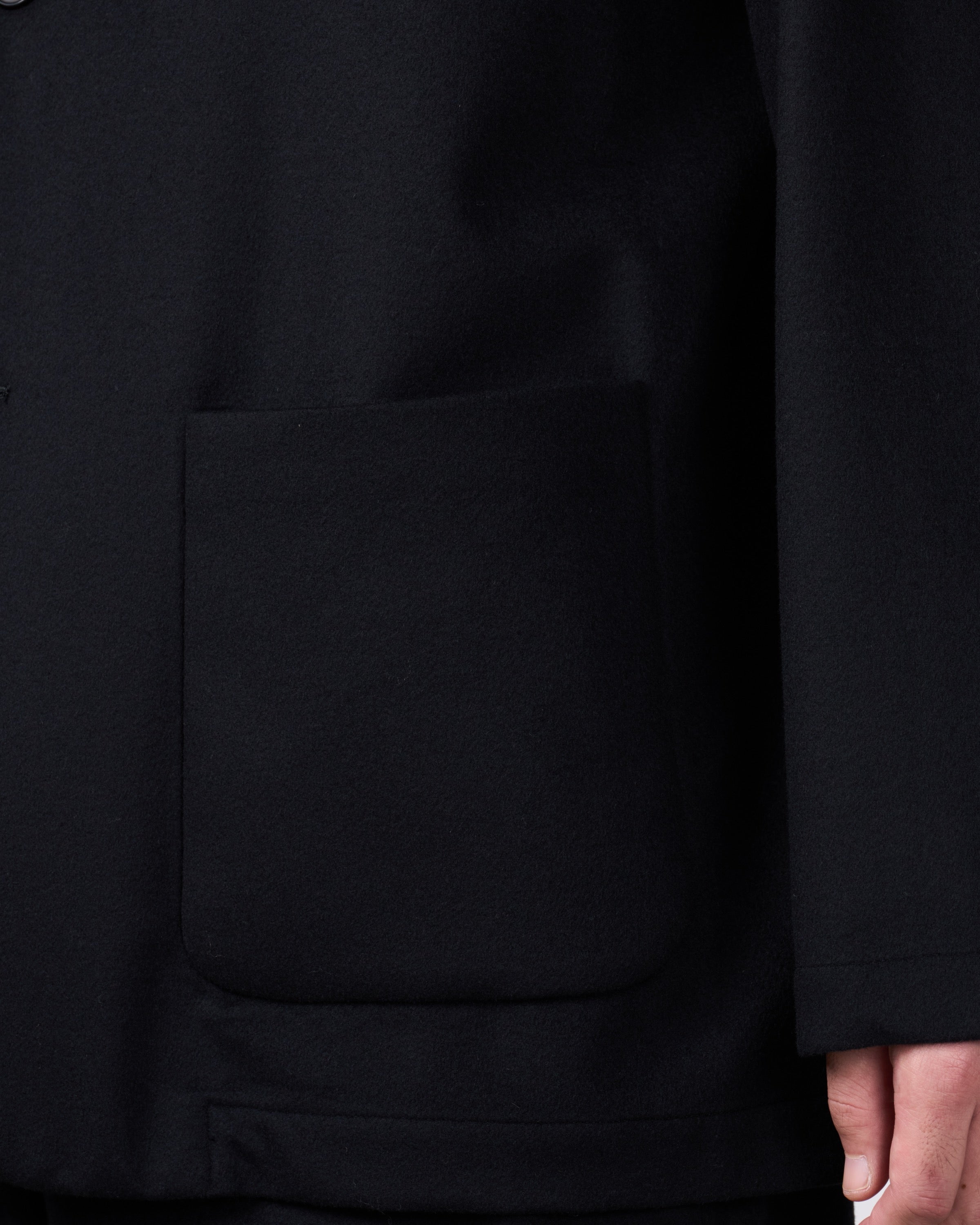 holk Kang 2B Jacket(Lamb Short Beaver), Black