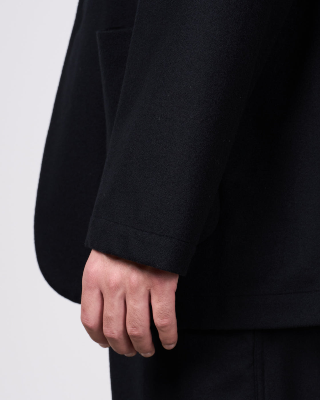 holk Kang 2B Jacket(Lamb Short Beaver), Black