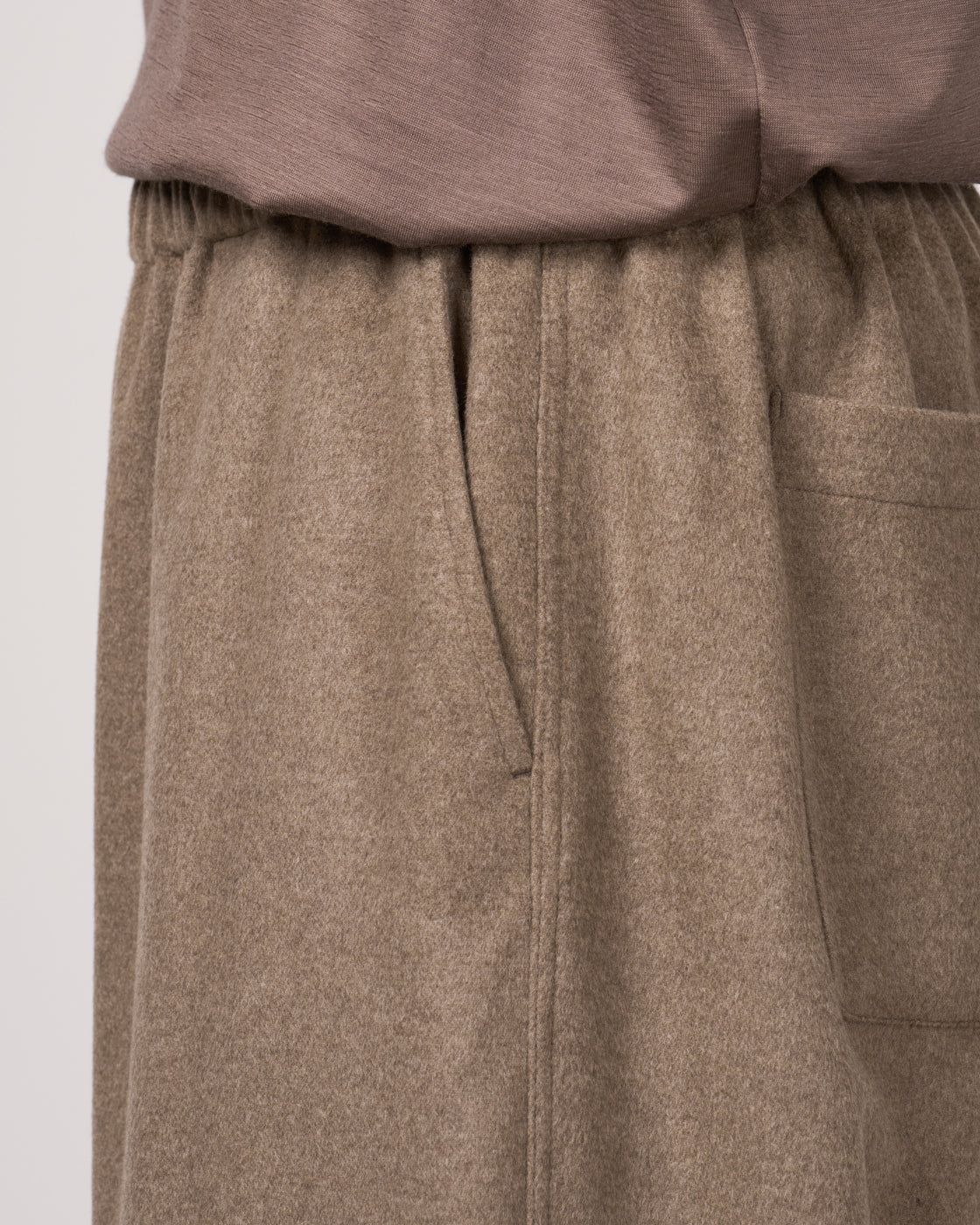 holk Kang Fu Pants(Lamb Short Beaver), Beige
