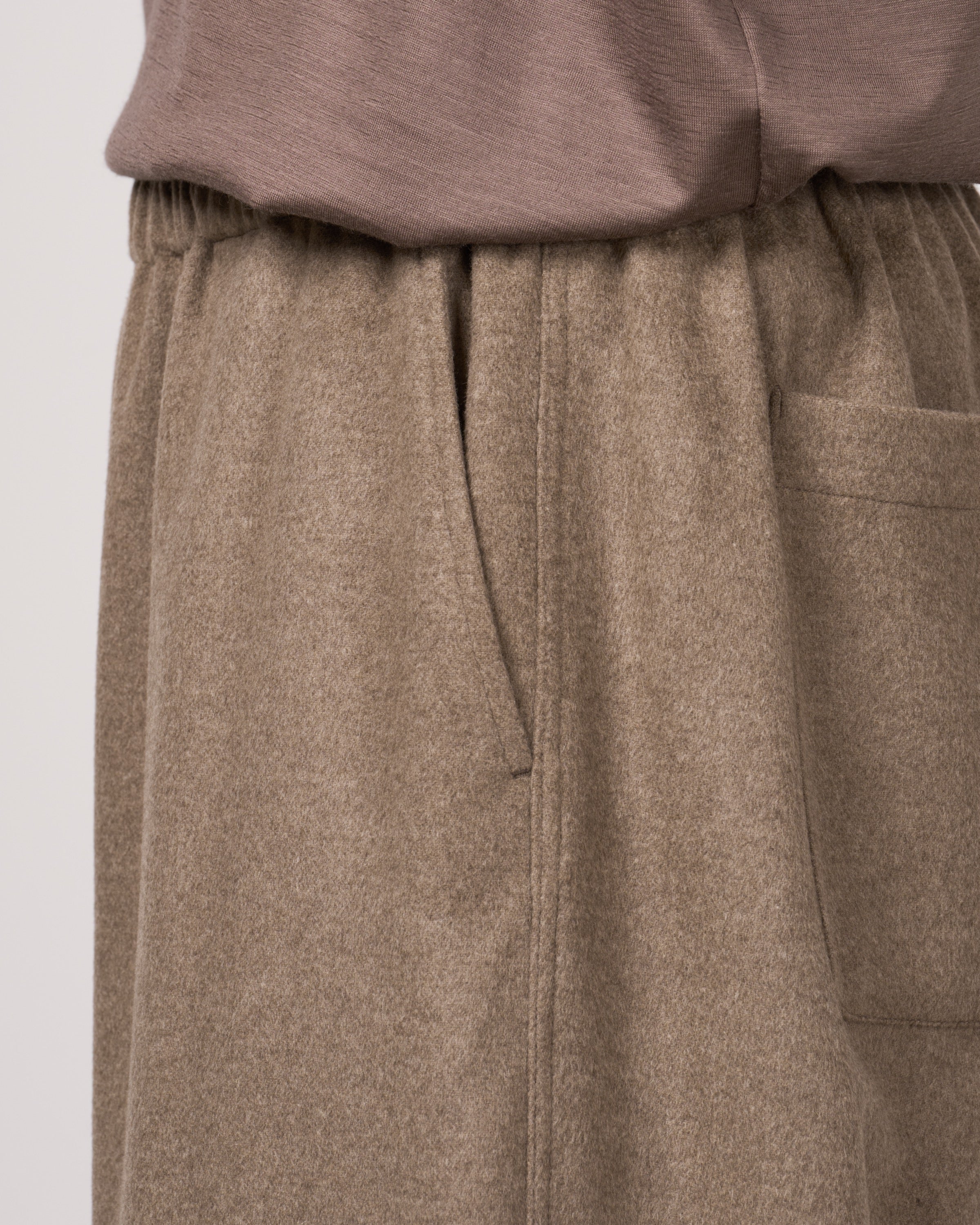 holk Kang Fu Pants(Lamb Short Beaver), Beige