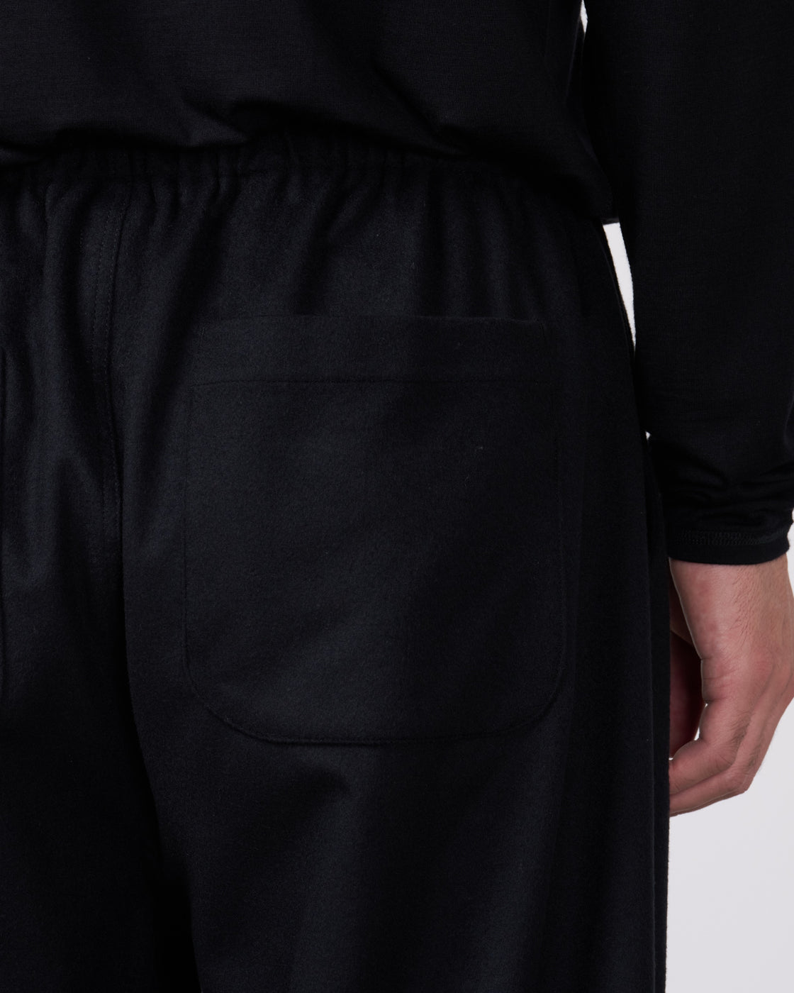 holk Kang Fu Pants(Lamb Short Beaver), Black
