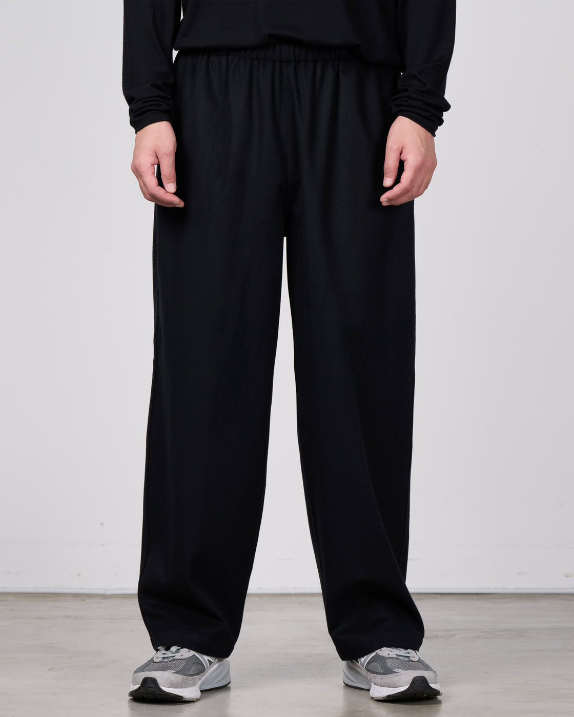holk Kang Fu Pants(Lamb Short Beaver), Black