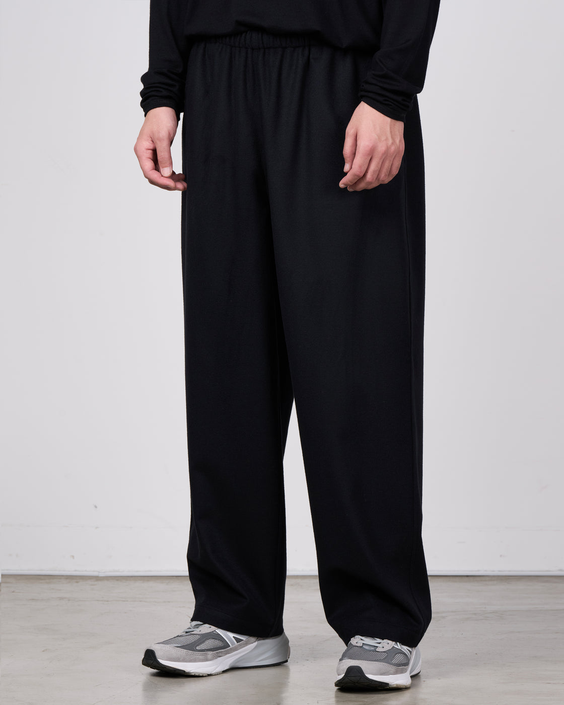 holk Kang Fu Pants(Lamb Short Beaver), Black