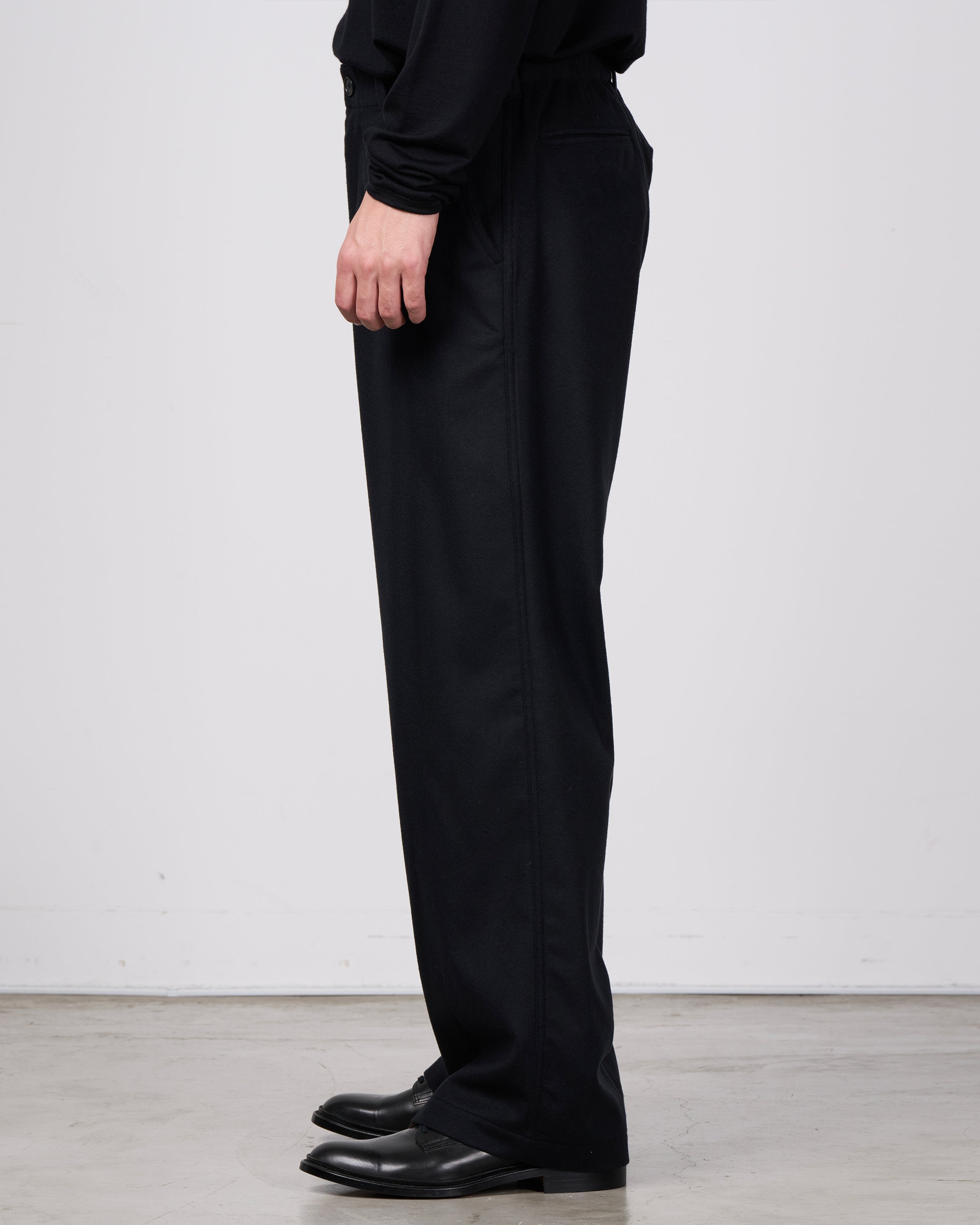 holk Kang M-45 Chino Pants(Lamb Short Beaver), Black