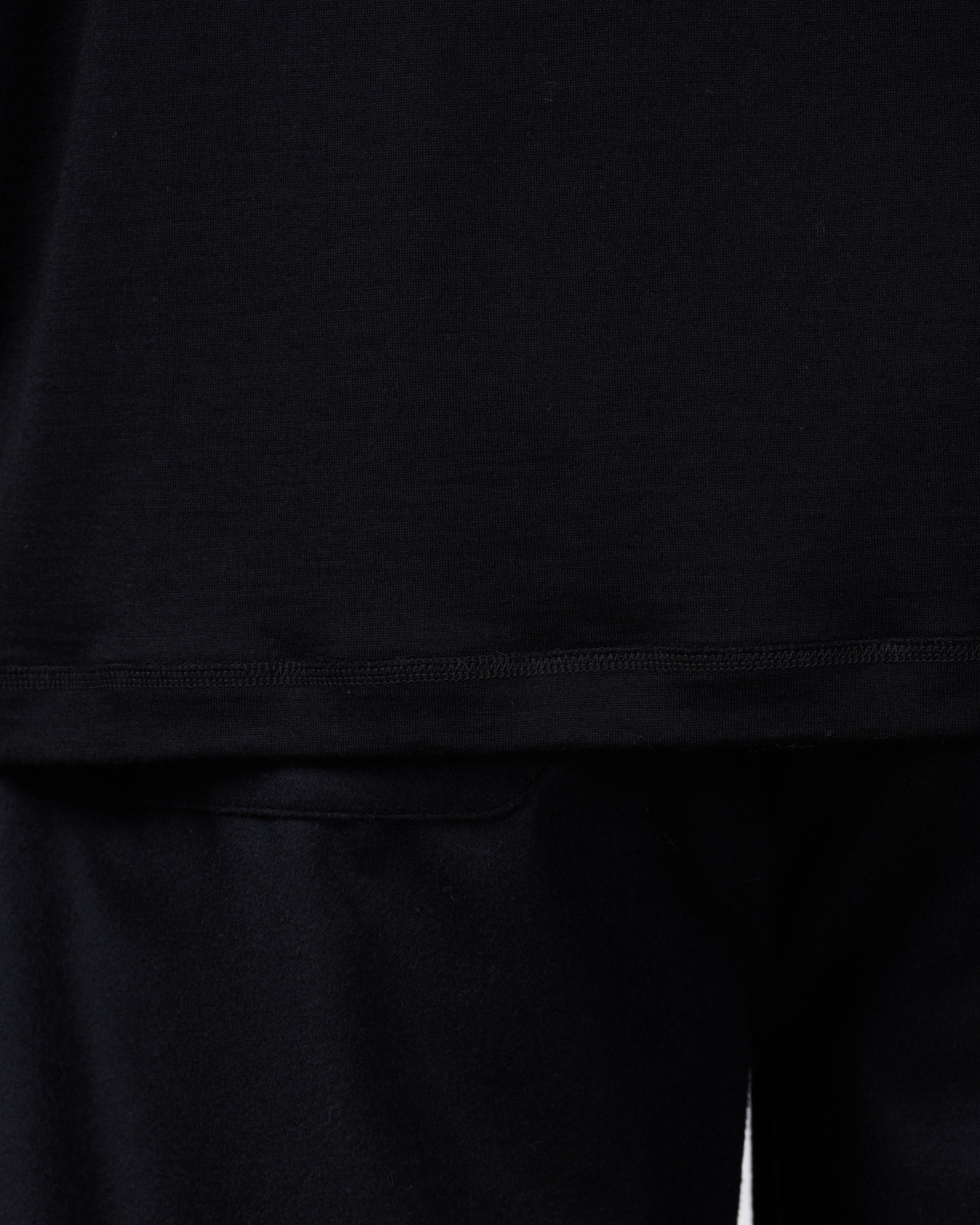 holk Wool Long Sleeve Tee, Black