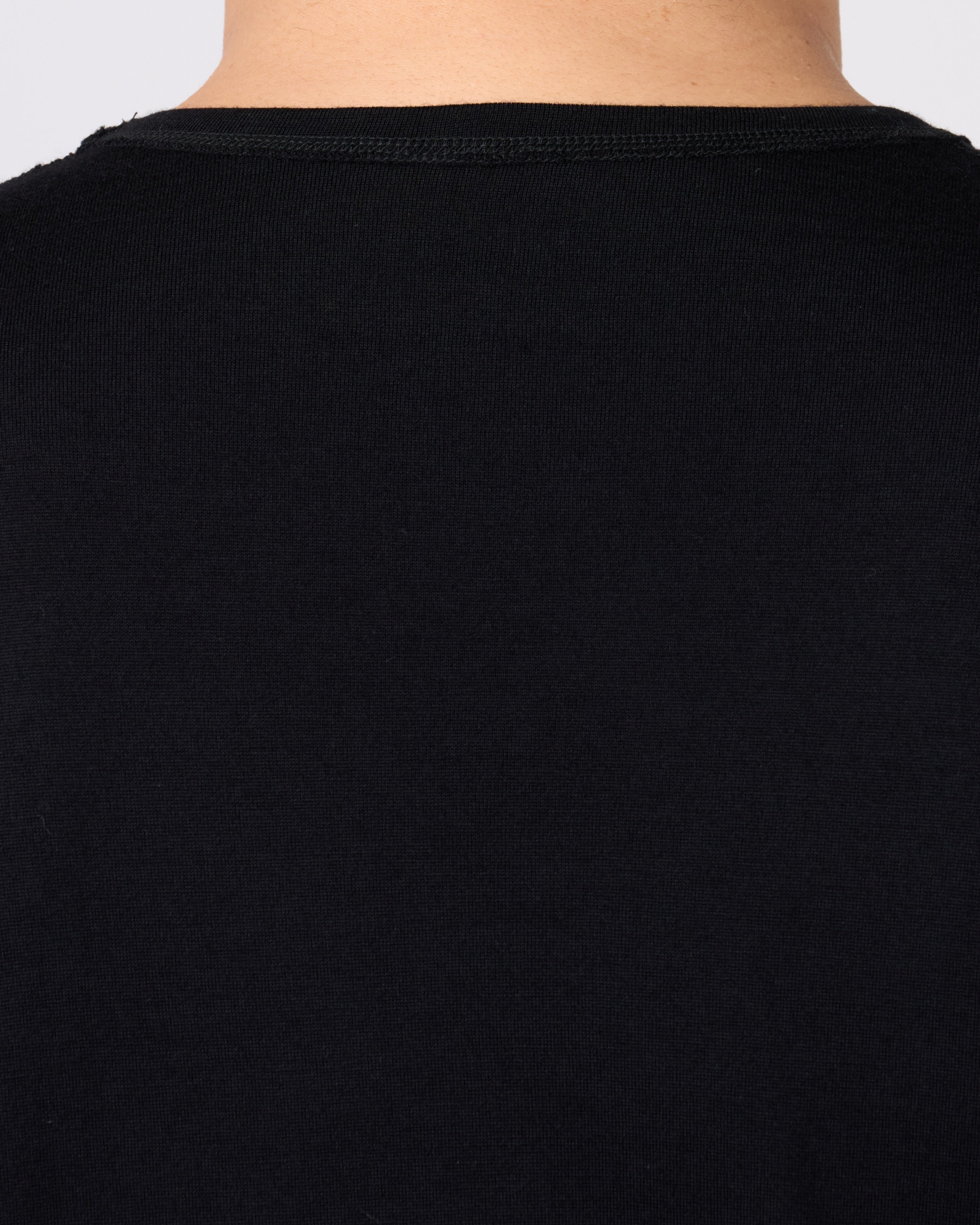 holk Wool Long Sleeve Tee, Black