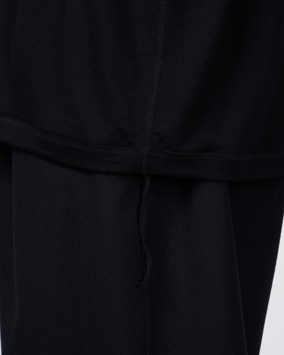 holk Wool Long Sleeve Tee, Black