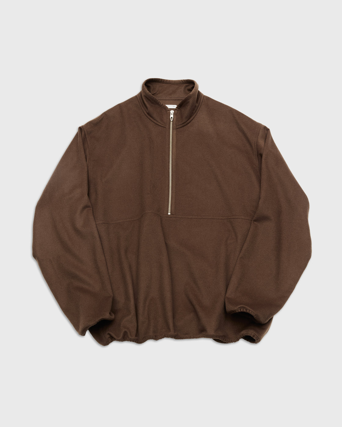 Keylime Tokyo holk ハーフジップジャケット ブラウン ラムショートビーバー素材 フロント全体 高品質アウター メンズファッション 秋冬コレクション 日本製 上質な質感