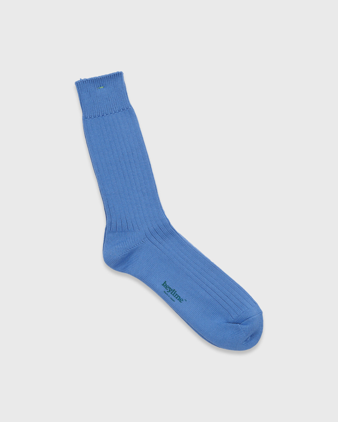 keylime Cotton Rib Socks, Blue