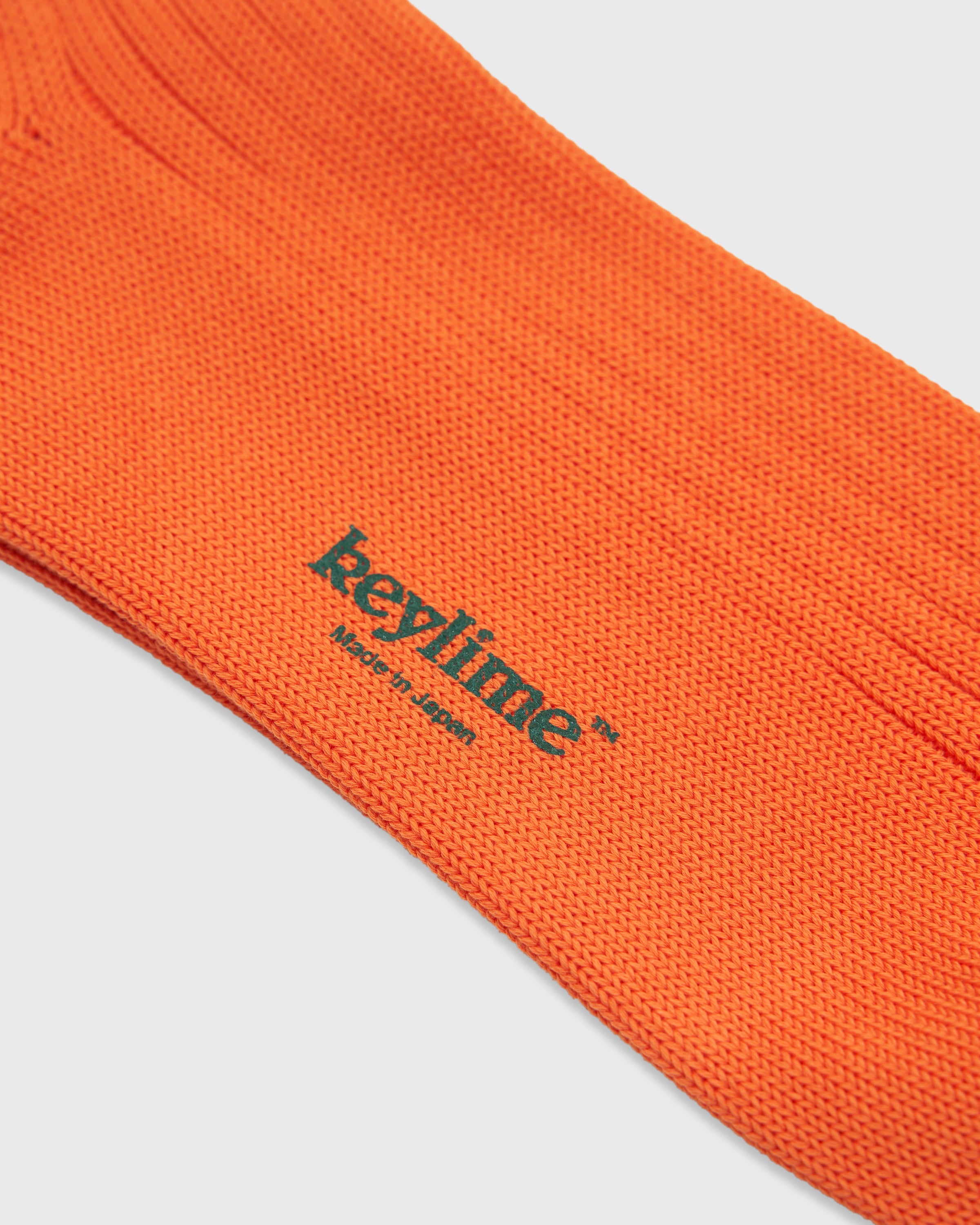 keylime Cotton Rib Socks, Orange