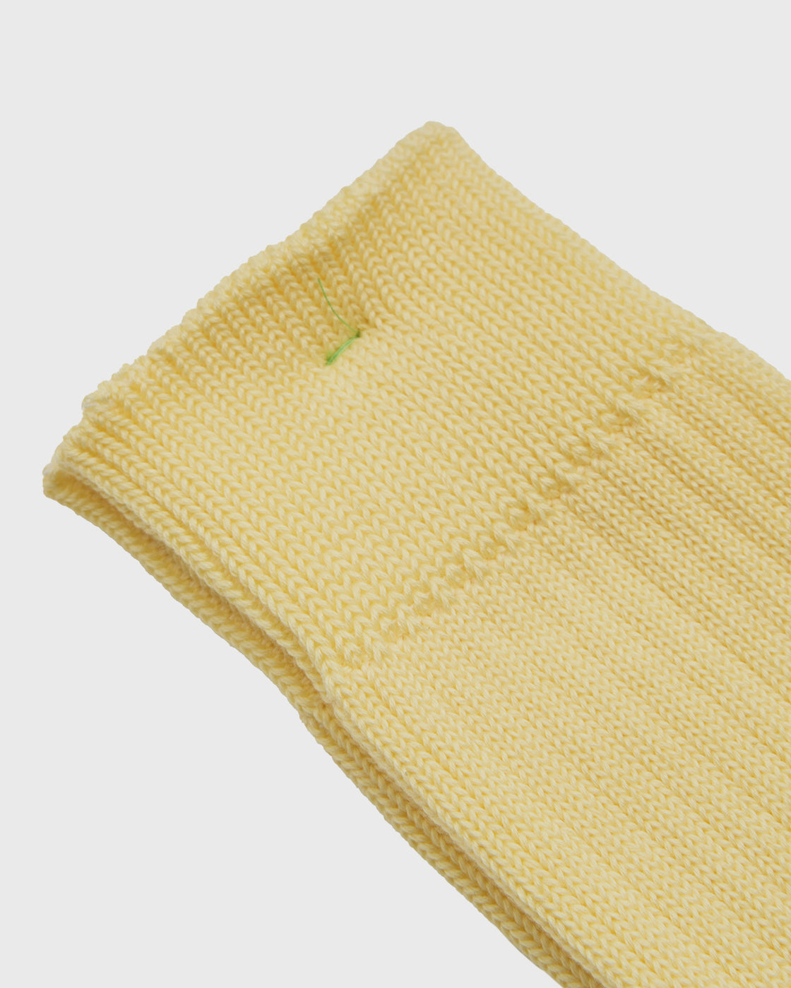 keylime Cotton Rib Socks, Lemon Yellow