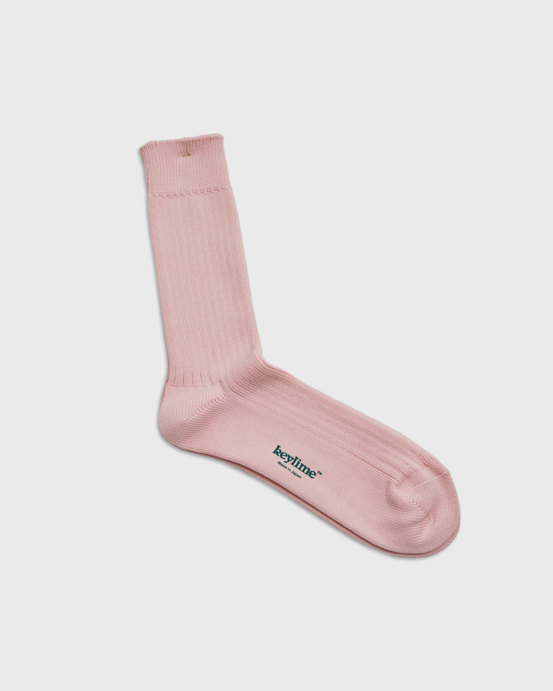 keylime Cotton Rib Socks, Pink