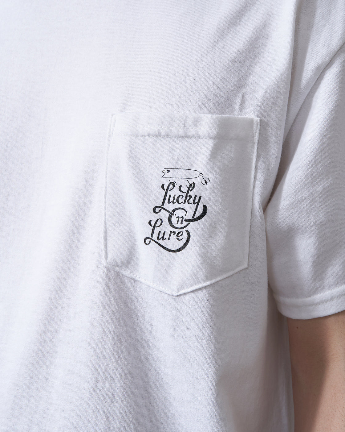 Lucky ‘n’ Lure Pocket Tee Short Sleeve, White